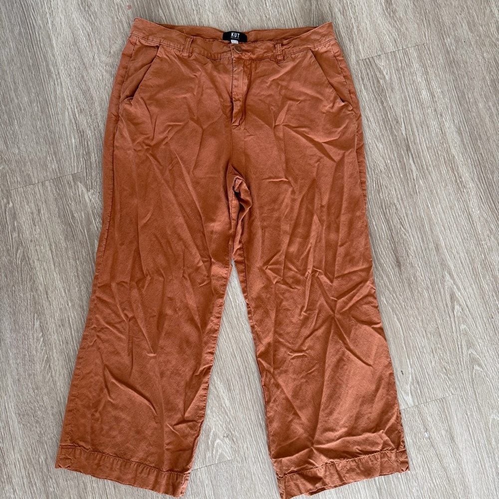 Kut from the Kloth charlotte crop wide leg trouser sz 12